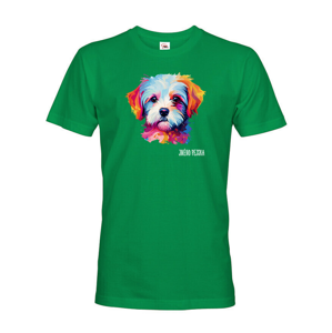 Pánské tričko s potlačou plemena Maltézsky psík s voliteľným menom
