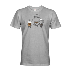 Pánské tričko s potlačou - Sorry I am latte