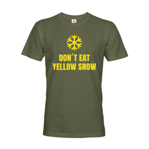 Pánske tričko s vtipnou potlačou Don´t eat yellow snow