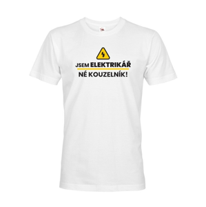 Pánske tričko Som elektrikár, nié kúzelník! - ideálny darček k narodeninám
