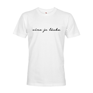 Pánské  tričko - Víno je láska - tričko pro milovníky vína