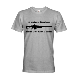 Pánske tričko Zlé správy sa šíria rýchlo pre military a army nadšencov