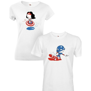 Párová tričká pro zamilované Kapitán Amerika - skvelý Valentínsky darček