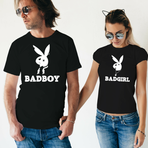 Párové tričká Bad Boy, Bad Girl - pozor, len pre neposlušných chalanov a baby