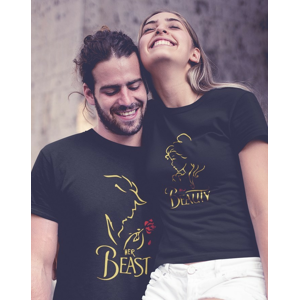 Párové tričká pre zamilovaných Her Beast a His Beauty