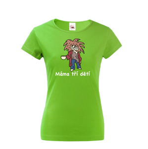 Vtipné dámské tričko s potlačou Mama troch detí - darček pre mami