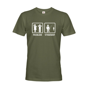Vtipné tričko pre rybárov Problém - Vyriešený - ideálny darček